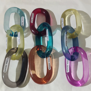 Arte en resina decorativo: Nuevo diseño colorido de eslabones de cadena de resina de tamaño grande y pequeño para decoración de paredes > Adornos colgantes de pared - Product Image 5