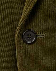 <b>Women's</b> Olive Colour <b>Corduroy</b> Blazer Full Sleeve Single Breasted Button Closure Autumn Wear - Product Image 2