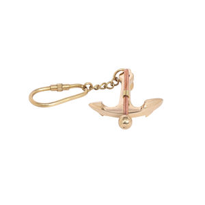 Llavero de latón artesanal Shubham - Llaveros náuticos marinos coleccionables, llavero con ancla, pequeño - Product Image 2