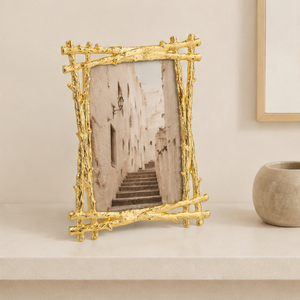 Luxury Gold <b>Twig</b> Metal Photo Frame Wholesale Handcrafted Branch Picture Frame Bulk for Tabletop Living Room & Hotel <b>Decor</b> - Product Image 2