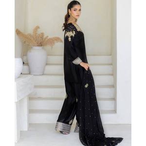 Hermosa ropa de fiesta Top-Bottom y Dupatta Set XL Tamaño Aspecto elegante - Product Image 3
