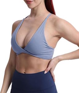 New Trending Women's Plus Size Lightweight Breathable Sports Bras Fitness Backless Padded Bra Yoga Crop Top Solid Color Gym Bra - Product Image 5