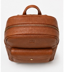 Premium Genuine <b>Leather</b> Vintage Fashion Minimalist Men's Office Business <b>Laptop</b> Travel <b>Backpack</b> Zipper Stylish Durable - Product Image 2