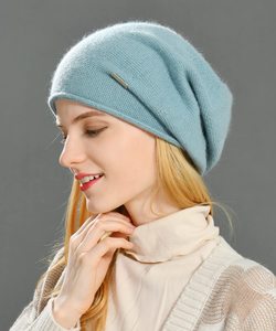 DENMIN APPARELS Bonnet unisexe en coton/laine de qualité supérieure, tricoté, doux et chaud, côtelé, à revers, extensible, pour personnalisation - Product Image 5