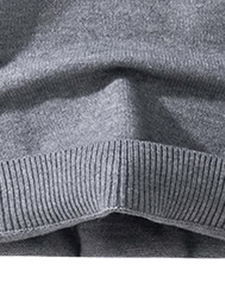 Men's Autumn Winter Knit Sweater Hooded Solid Color Loose Fit Button Pullover 100% Cotton Breathable Quick Dry Anti-Pilling - Product Image 6