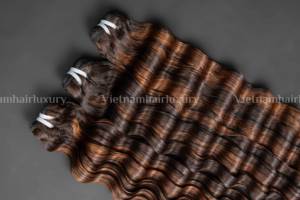 Cabello Humano Virgen Remy Vietnamita con Ondas Naturales y Ondas Profundas Sueltas - Venta al por Mayor - Product Image 6
