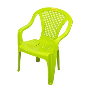 Glossy Multicolor PP Plastic Modern Armchair Breathable Perforated Backrest Lightweight <b>Chair</b> Armrests for School <b>Kitchen</b> Use - Product Image 5