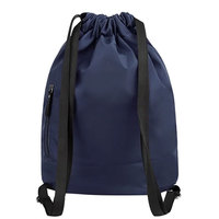 Sacs à cordon en polyester imperméables personnalisables, sacs à dos de sport promotionnels de haute qualité, écologiques, couleur unie, décontractés