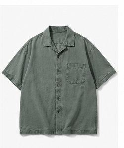 เสื้อเชิ้ตทำงานแขนสั้นทรงโอเวอร์ไซส์คุณภาพสูงสำหรับผู้ชาย - Product Image 5