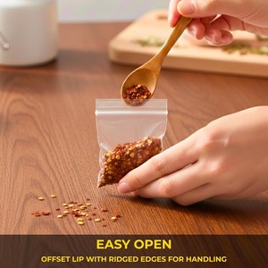 Sac à fermeture éclair en plastique transparent recyclé, taille personnalisée, multi-usages, prix compétitif avec une qualité supérieure - Product Image 3