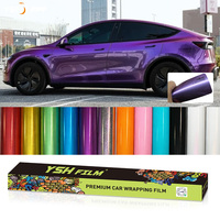 Film vinyle mat satiné pour changement de couleur de voiture, protection de peinture, rouleaux de haute qualité, films vinyle caméléon pour voiture