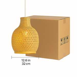 Lámpara Colgante de Bambú Tejida a Mano con Embalaje para Exportación |   Lámpara de Techo Ecológica Hecha a Mano para Hogar, Restaurante y Hotel - Product Image 4