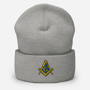 Bonnet franc-maçon, symbole maçonnique brodé, bonnet à revers, cadeau maçonnique, plusieurs couleurs, bonnets tricotés personnalisés - Product Image 3