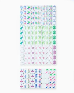 Jeu de Mahjong américain portable de luxe moderne personnalisé pour 4 <span class=keywords><strong>joueurs</strong></span>, tuiles en acrylique vert clair - Product Image 4