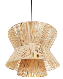 Vintage Wicker Rattan Lampshade for Light Fixture Handcrafted Pendant Light <b>Cover</b> for Interior Decoration - Product Image 2