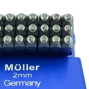 Juego de sellos de acero con letras del alfabeto alemán, 27 unidades, 2mm - Product Image 3