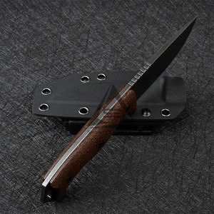 Cuchillos de Hoja Fija con Mango de Madera Hechos a Mano, Último Modelo, Cuchillas de Acero Damasco Inoxidable OEM de Alta Calidad, Logotipo Personalizado, 3 Años de Garantía - Product Image 4