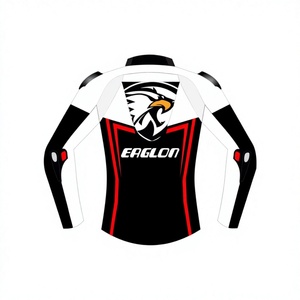 Chaqueta de Motociclismo de Cuero Personalizada Unisex con Protección Hump Nivel 2 CE |   Equipo de Protección para Carreras de Pista Hecho a Medida - Product Image 2
