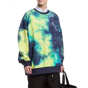 Rue Porter Hip Hop Adulte Couleur pleine Cravate Colorant 100% Coton Français Terry Sweat Col rond - Product Image 1