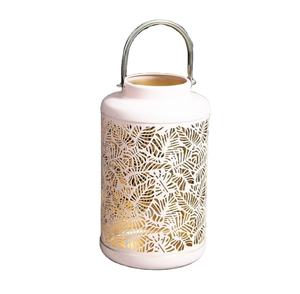 Los candelabros de hierro de Metal Retro más vendidos y linternas colgantes capa interior dorada con capa de polvo blanco para la decoración del jardín del hogar - Product Image 2