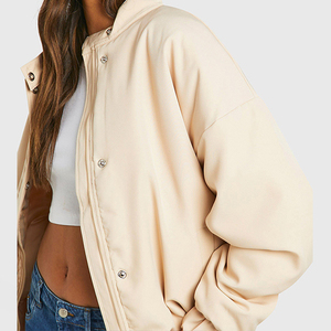 Vestes pour femmes streetwear unies, coupe classique, design personnalisé, prix usine, grandes tailles, vêtements décontractés d'hiver - Product Image 4