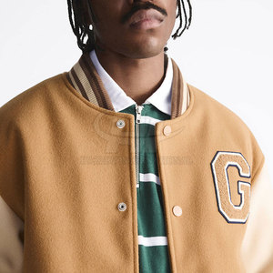 Blouson universitaire streetwear chaud d'hiver pour homme avec col montant, couleur personnalisable et logo frontal - Écologique et respirant - Product Image 6