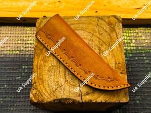 Funda de Cuero Moderna Hecha a Mano de Alta Calidad para Cuchillos, de Piel de Vaca Genuina, con Presilla Vertical para Cinturón, Ligera, para Caza y Camping - Product Image 2