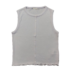 Camiseta sin mangas de talla grande informal ajustada con estilo hecha en fábrica para mujer, recién llegado, diseño personalizado, tejido liso a la moda teñido liso - Product Image 3