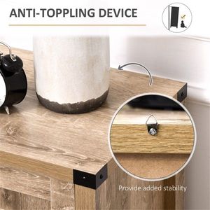 Mueble de Cocina Ecológico de Roble y Madera, Aparador/Mueble de Almacenamiento para Comedor y Sala de Estar con Detalles de Aluminio - Product Image 3
