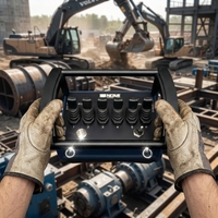 Kit de Válvula Proporcional Hidráulica NM-047 con Control Remoto Inalámbrico, Transmisor y Receptor, Juego Completo para Maquinaria de Construcción, Conexión y Uso Inmediato