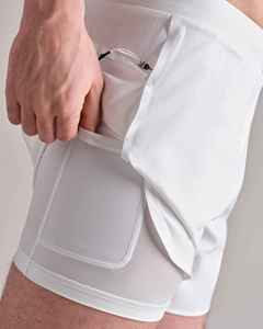 Men's Athletic Gym <b>Shorts</b> Windproof Breathable Eco-Friendly Canvas Quick Dry 2-in-1 <b>Compression</b> Workout Casual Knee-Length Front - Product Image 6