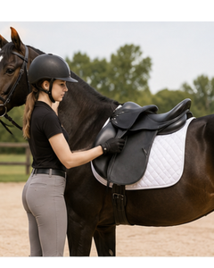 Silla de Montar para Caballo de Cuero Genuino a Precio Razonable, Uso Duradero y Versátil, para Salto y Doma - Product Image 4