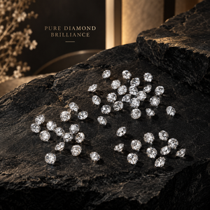 Diamants naturels bruts de qualité supérieure, taille brillant, couleur GH, pureté SI, 0,08-0,13 ct, 2,7-3,2 mm, pour la fabrication de bijoux |   Bijoux fins - Product Image 3