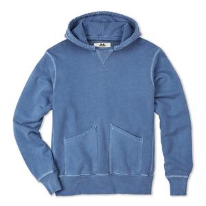 Sudadera con capucha de Jersey de algodón desgastado para hombre, efecto rasgado desteñido personalizado, ajuste holgado, Sudadera con capucha morada, bolsillos únicos, forma Vintage Casual - Product Image 1