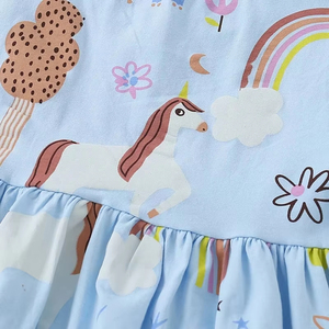 Vestido de Cumpleaños para Niñas, Diseño Floral Bonito, Fabricante Mayorista, Vestido de Invierno de Manga Larga para Niñas, Vestido Cálido y Cómodo - Product Image 5