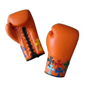 Fabrication en usine, gants de boxe Chrome Heart personnalisés les plus vendus, gants de boxe professionnels en cuir véritable - Product Image 1