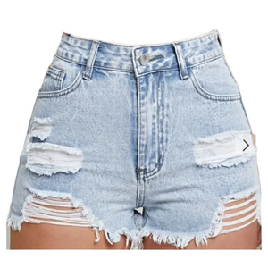 Shorts de Mezclilla para Hombre, Estilo Vintage, Lavado Ácido, Desgastados, Cintura Alta, Corte Holgado, Largura hasta la Rodilla, Casual, Streetwear - Product Image 2