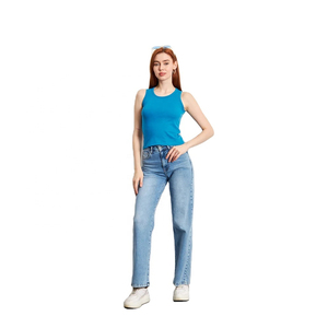 Camiseta sin mangas azul brillante para mujer 2026, ajuste ceñido, estilo básico informal para verano, uso diario y estilo urbano - Product Image 5