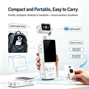 Caméra d'action portable IFA03 DV10, caméra sportive portable 2K 1080P avec écran 2,0 pouces 270° °   Objectif rotatif - Product Image 6