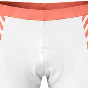 White Coral Pink <b>Cycling</b> <b>Shorts</b> <b>Padded</b> Seat Breathable Quick Dry Stretch Road Bicycle Racing Training Performance Sportswear - Product Image 2