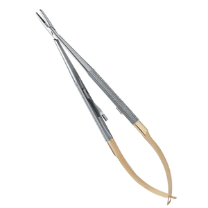 Porte-aiguille Barraquer en carbure de tungstène, droit, verrouillable, 18 cm, en acier inoxydable, pour chirurgie dentaire et suture orale - Product Image 3
