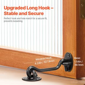 2 pacchi gancio di chiusura per porta del fienile con viti di montaggio a gancio e chiusura porta e finestra accessori - Product Image 5