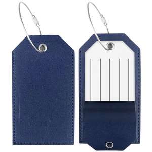 Étiquettes de bagages les plus populaires avec boucle, personnalisées en similicuir PU souple, de luxe, en plastique doux au toucher - Product Image 5