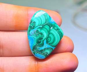 Wholesale Price Natural Chrysocolla <b>Malachite</b> Gemstone High Quality Oval Cut Jewelry Making Green MIX Size - Product Image 2