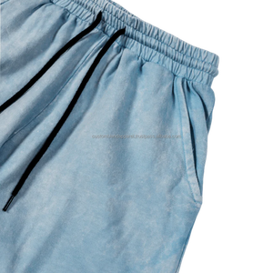 Latest Summer Fashion Solid Casual Men's Custom Designed 100% Cotton Breathable Mid Waist <b>Shorts</b> Loose Fit Drawstring Closure - Product Image 4