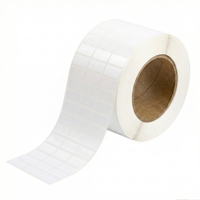 Gulungan Label Poliester Putih Mengkilap Label Stiker PP Label Pita Transfer Termal Poliester Label Barcode BOPP