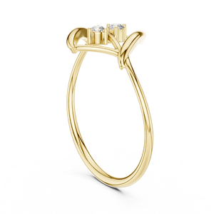 Anillo de Diamantes de Oro Sólido de 14k para Mujer, Corte Brillante Redondo, Anillo de Compromiso Clásico, Apilable, Diseño Minimalista, para Regalo - Product Image 4