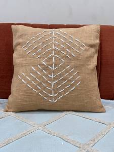 Premium Quality Hand-Stitched Cotton <b>Cushion</b> <b>Cover</b> with Minimalist Geometric Design - Product Image 2