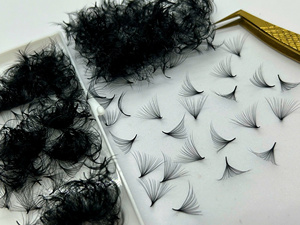 ขายส่งขนตาปลอมแบบพัดสำเร็จรูป 20D ฐานบาง 0.03 มม. ขนตาเมกะวอลลุ่ม แคชเมียร์ รับผลิตแบรนด์ส่วนตัว ผู้จัดจำหน่ายขนตา - Product Image 5