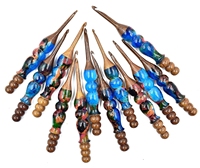 Crochet de luxe en fil fait main 3mm-15mm 20cm ovale, finition lisse, poignée ergonomique, Art Empire Exports OEM ODM, approvisionnement en gros